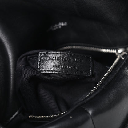 Saint Laurent Lambskin Quilted Small Loulou Puffer Monogram Chain Satchel Black 7 of 15