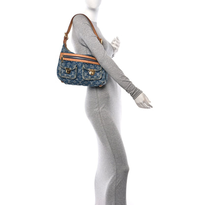 Louis Vuitton Monogram Denim Baggy PM Blue 2 of 11