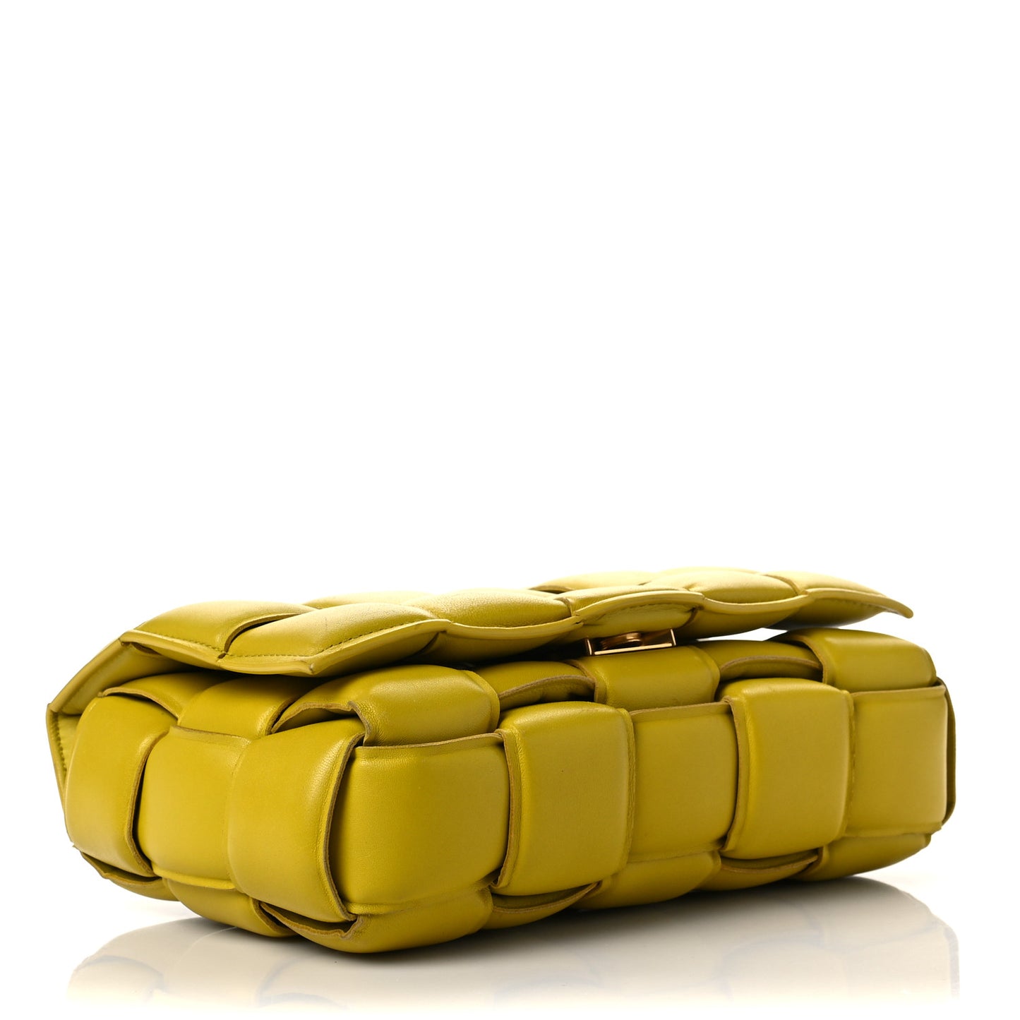 Nappa Maxi Intreccio Padded Cassette Crossbody Bag Buttercup
