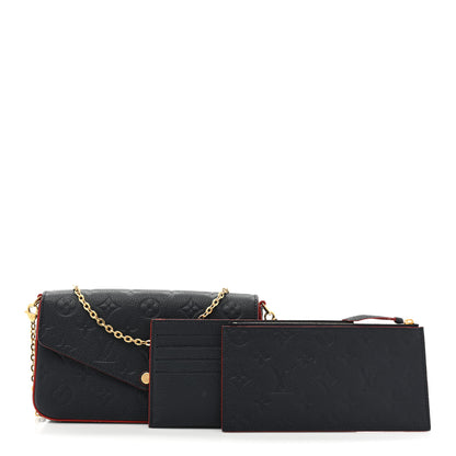 Louis Vuitton Empreinte Pochette Felicie Chain Wallet Marine Rouge 1 of 17