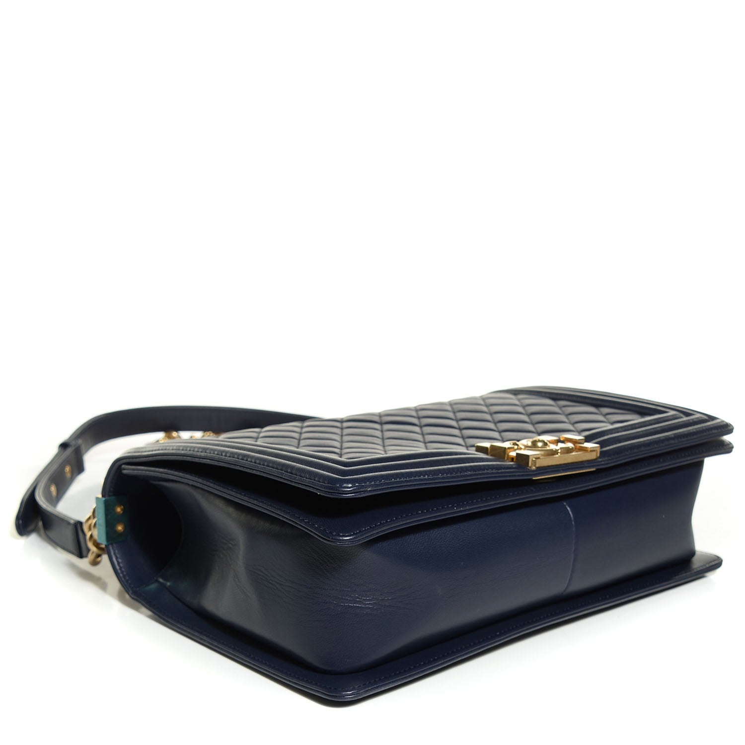 Chanel Lambskin Quilted New Medium Boy Flap Dark Navy 4 of 8