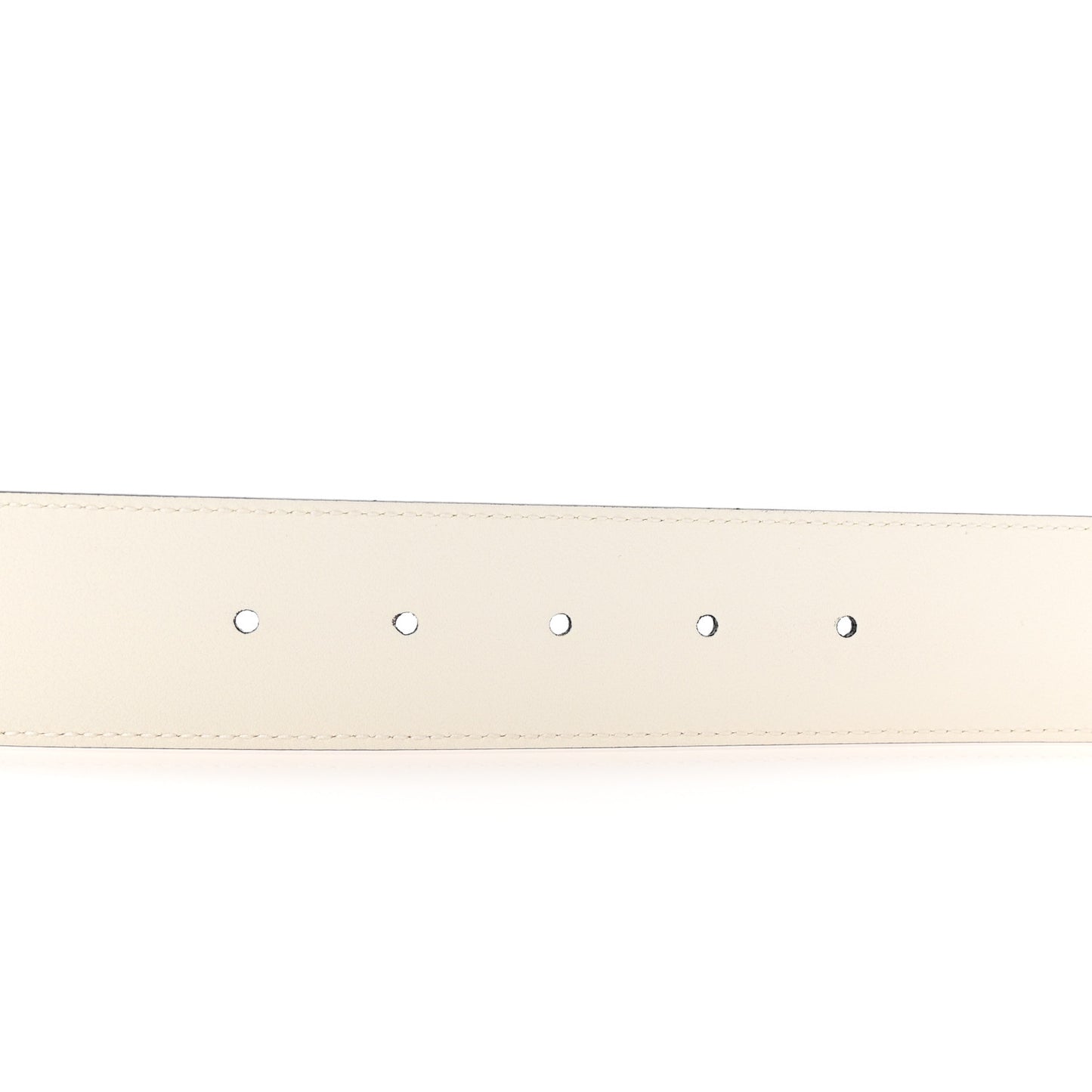 X ADIDAS Textured Dollar Calfskin Double G 40mm Belt 85 34 White Black