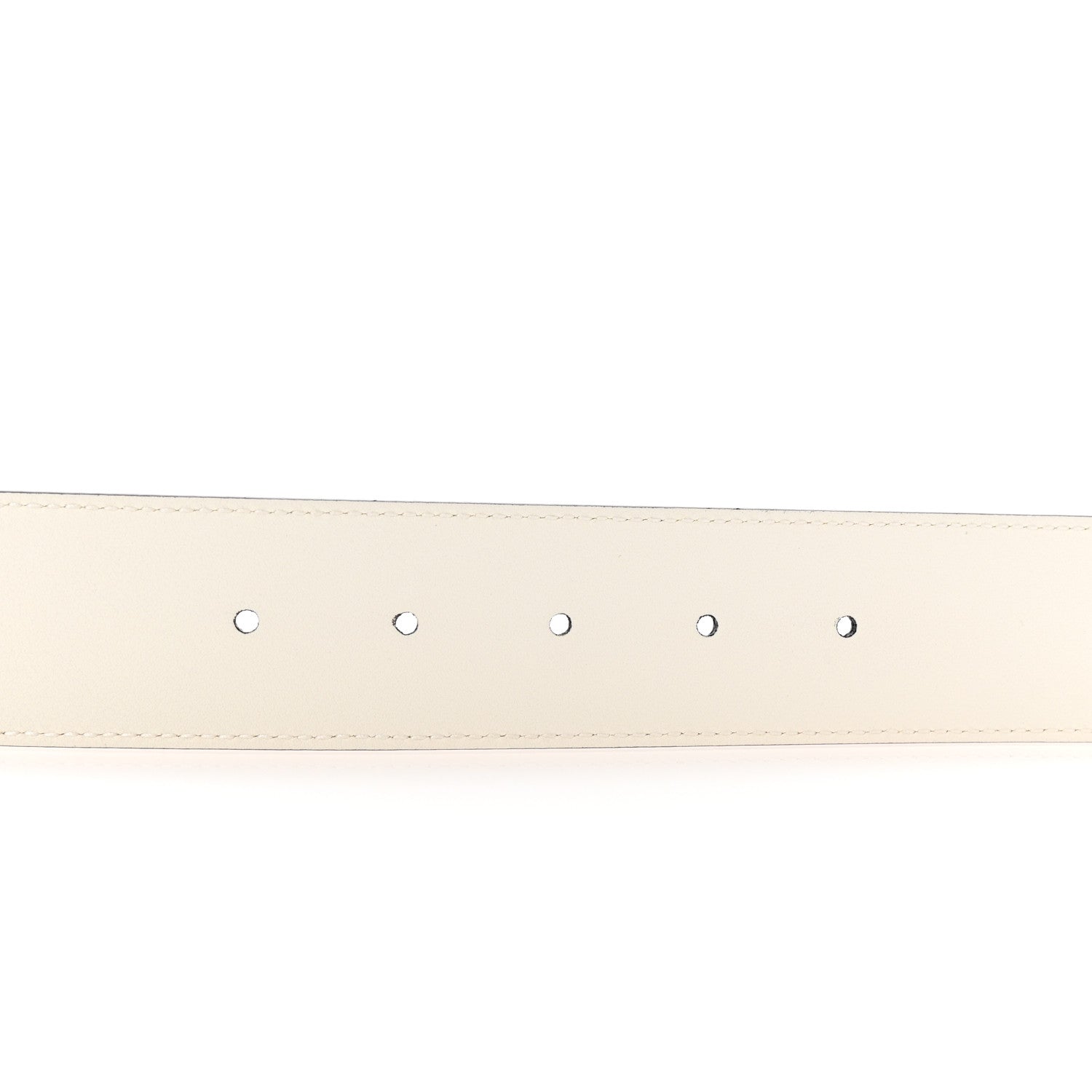 Gucci X ADIDAS Textured Dollar Calfskin Double G 40mm Belt 85 34 White Black 4 of 5