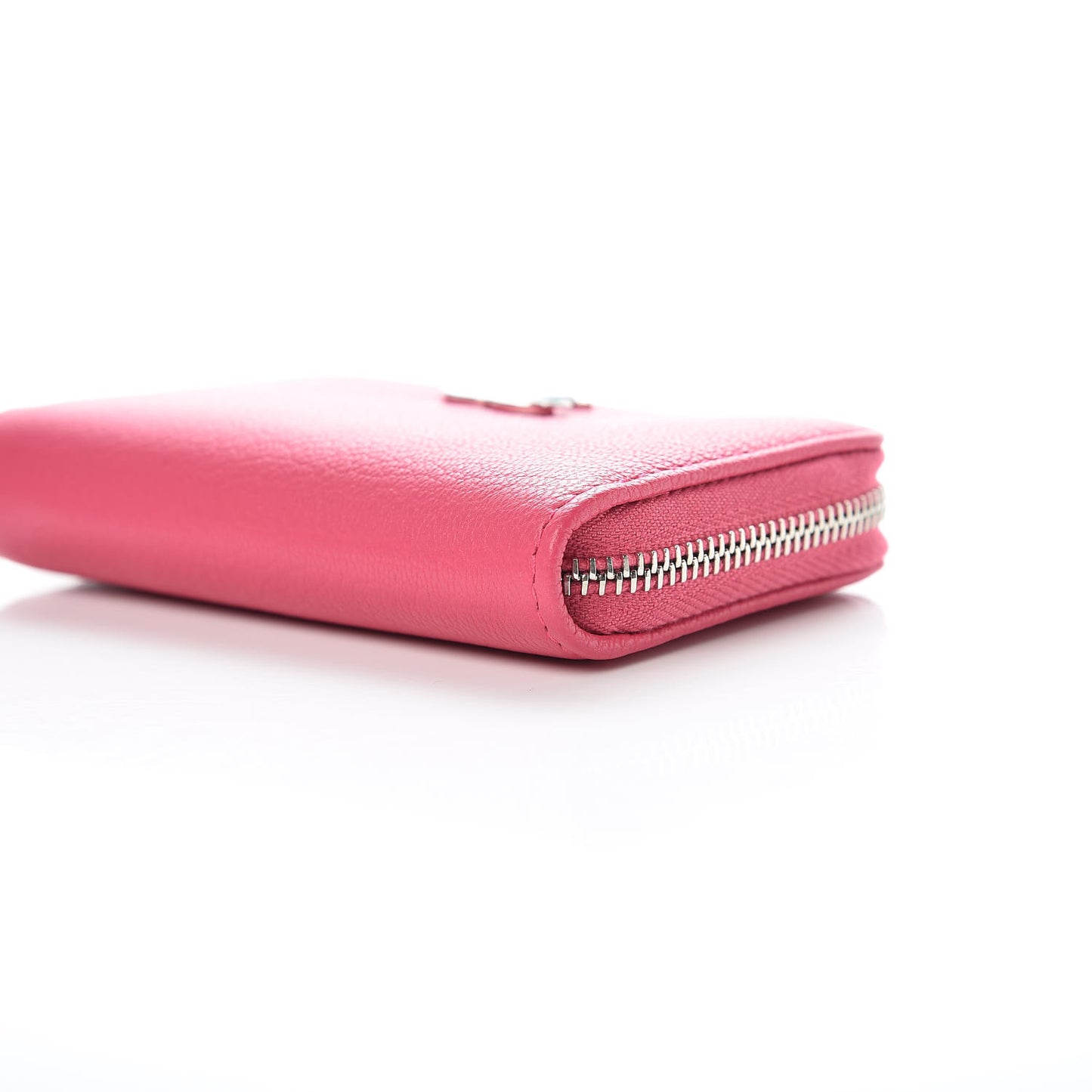 Goatskin Zip Coin Purse Fuchsia