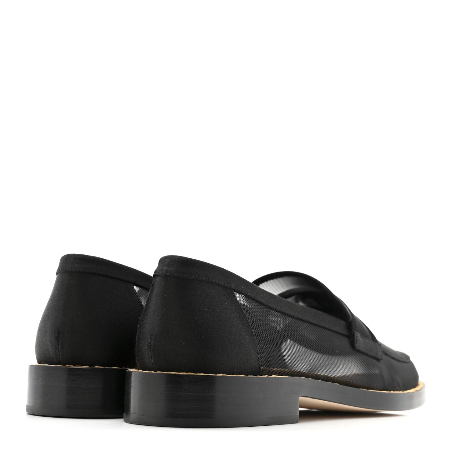 Mesh Satin CC Loafers 39 Black