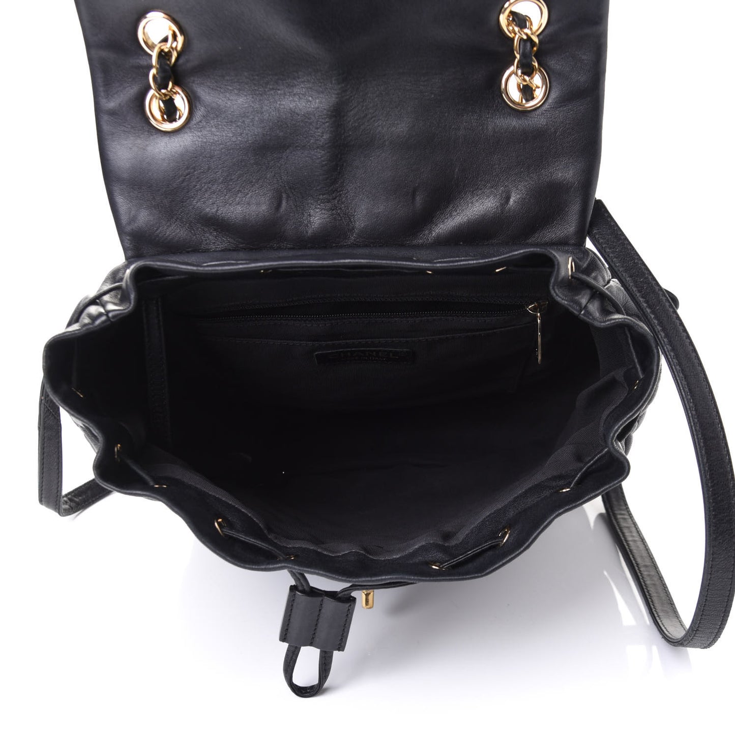 Calfskin Quilted Large Urban Spirit Backpack Black