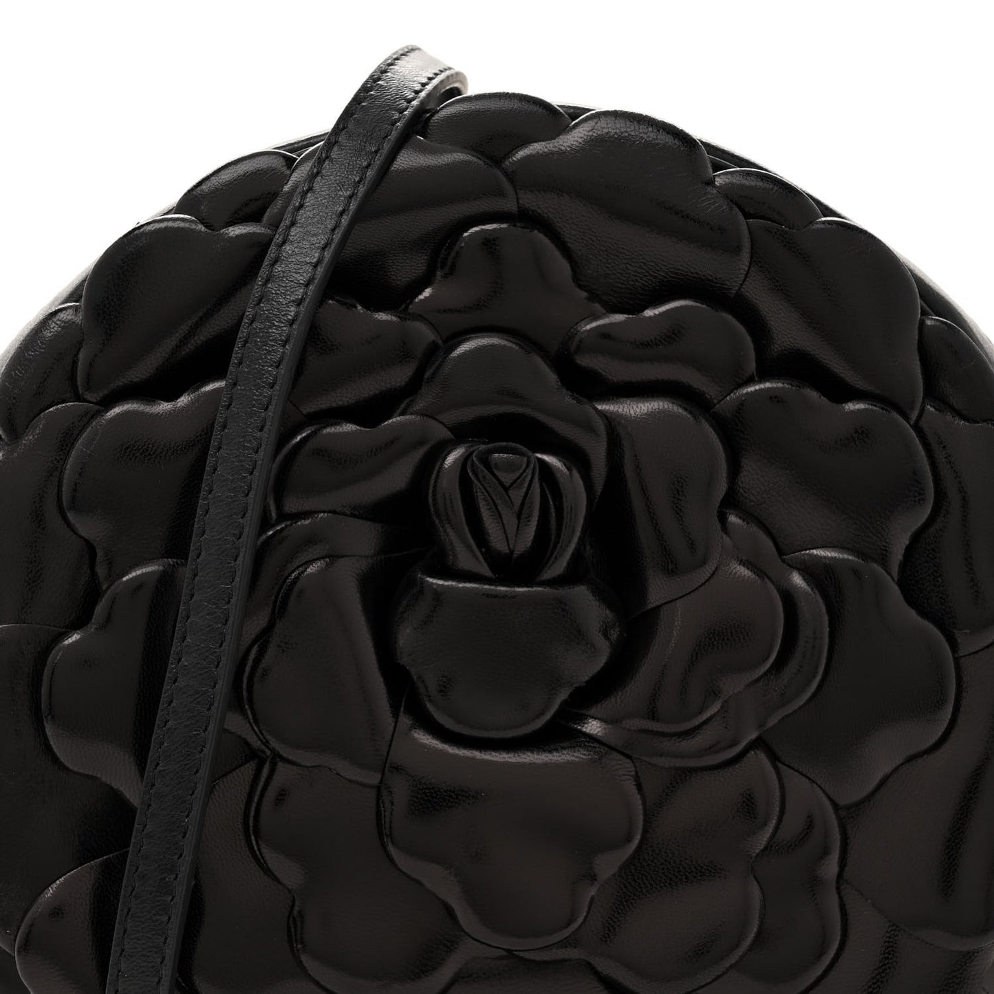 Nappa Atelier 03 Rose Edition Round Crossbody Bag Black