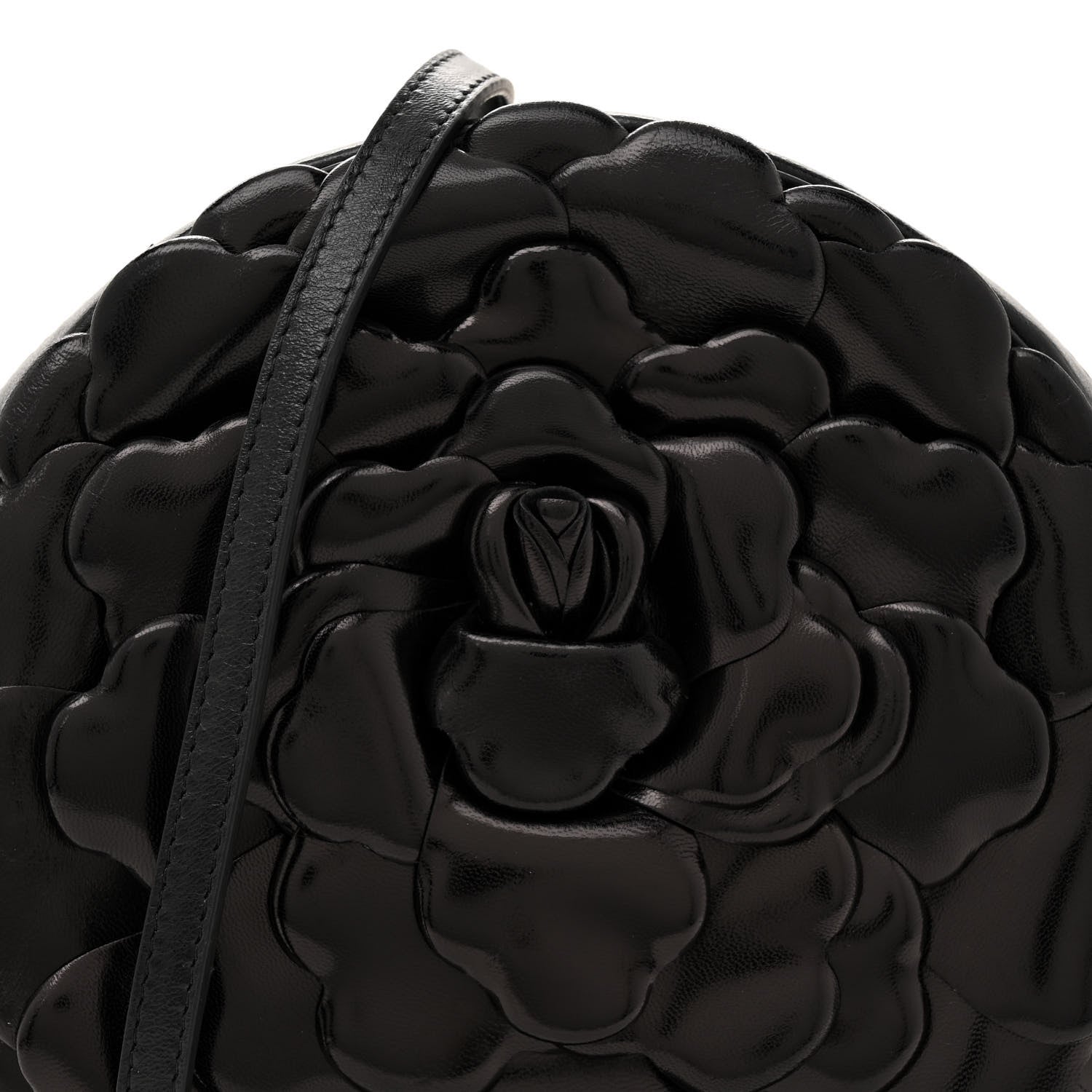 Valentino Garavani Nappa Atelier 03 Rose Edition Round Crossbody Bag Black 7 of 9