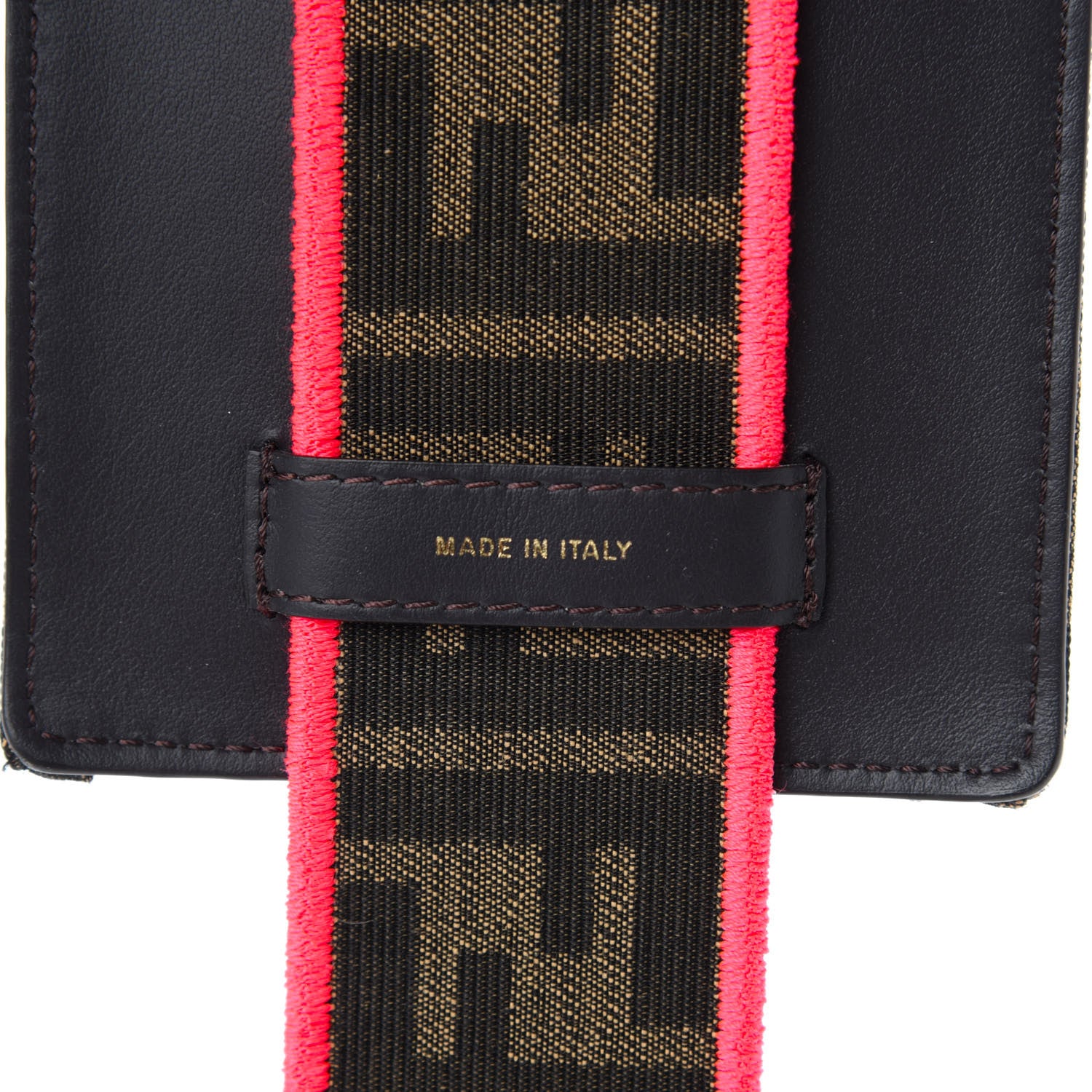 Fendi Fabric Jacquard FF 1974 Cell Pocket Strap You Tobacco Moro Pink 7 of 8
