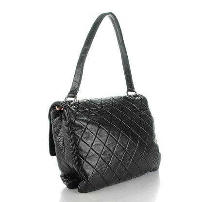 Chanel Lambskin Quilted Padded Envelope Flap Black 3 of 7