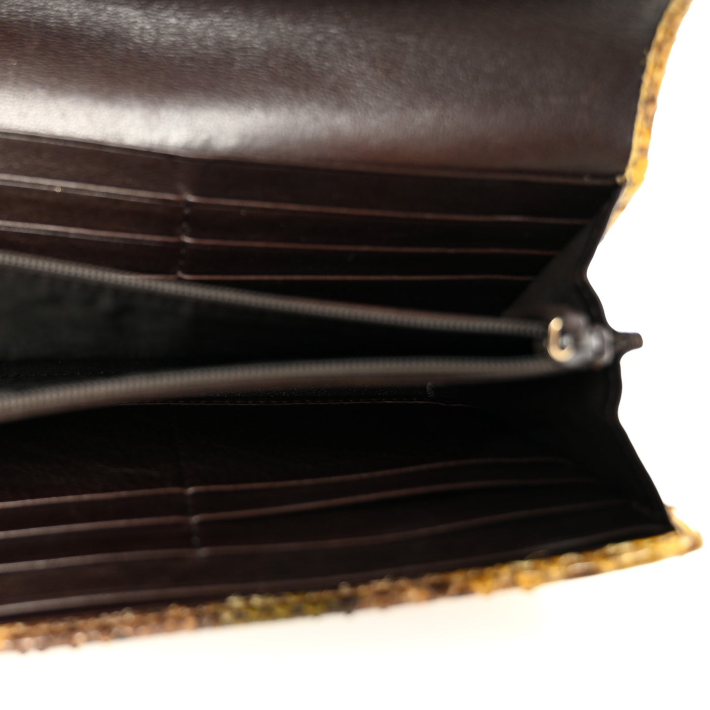Snakeskin Stirrup Continental Wallet Multicolor