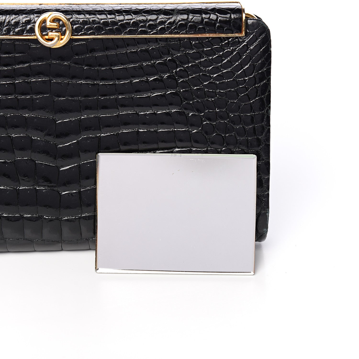 Gucci Crocodile Clutch Black 11 of 11