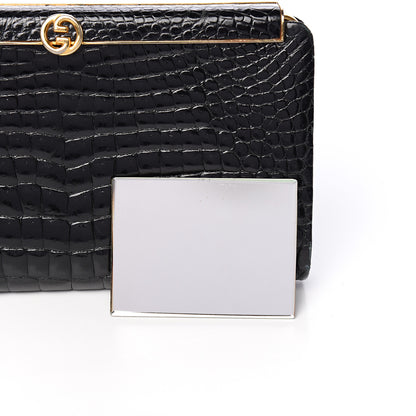 Gucci Crocodile Clutch Black 11 of 11
