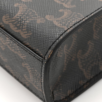 Celine Triomphe Canvas Calfskin Mini Vertical Cabas Tan 11 of 12