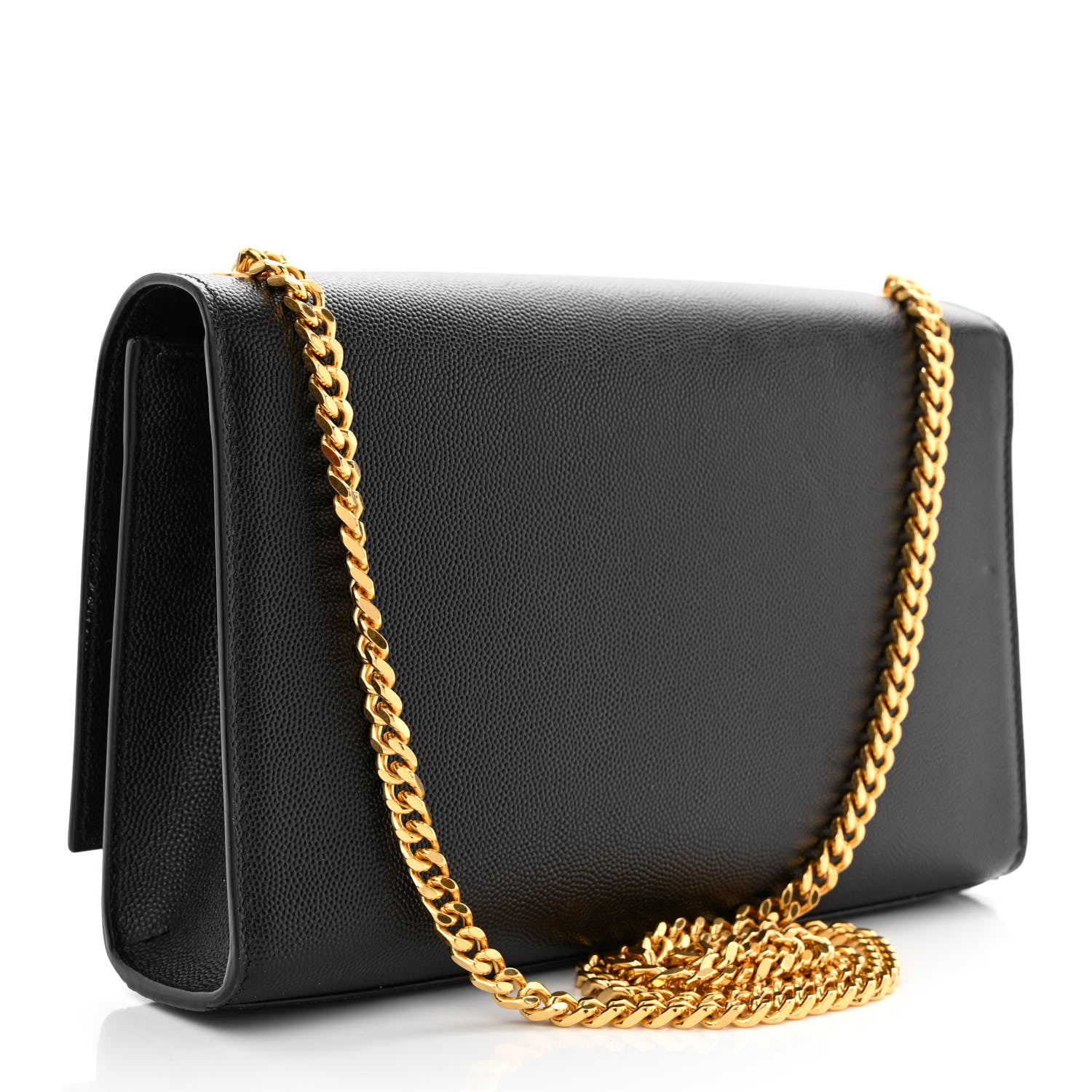 Saint Laurent Grain De Poudre Medium Classic Monogram Kate Satchel Black 3 of 10