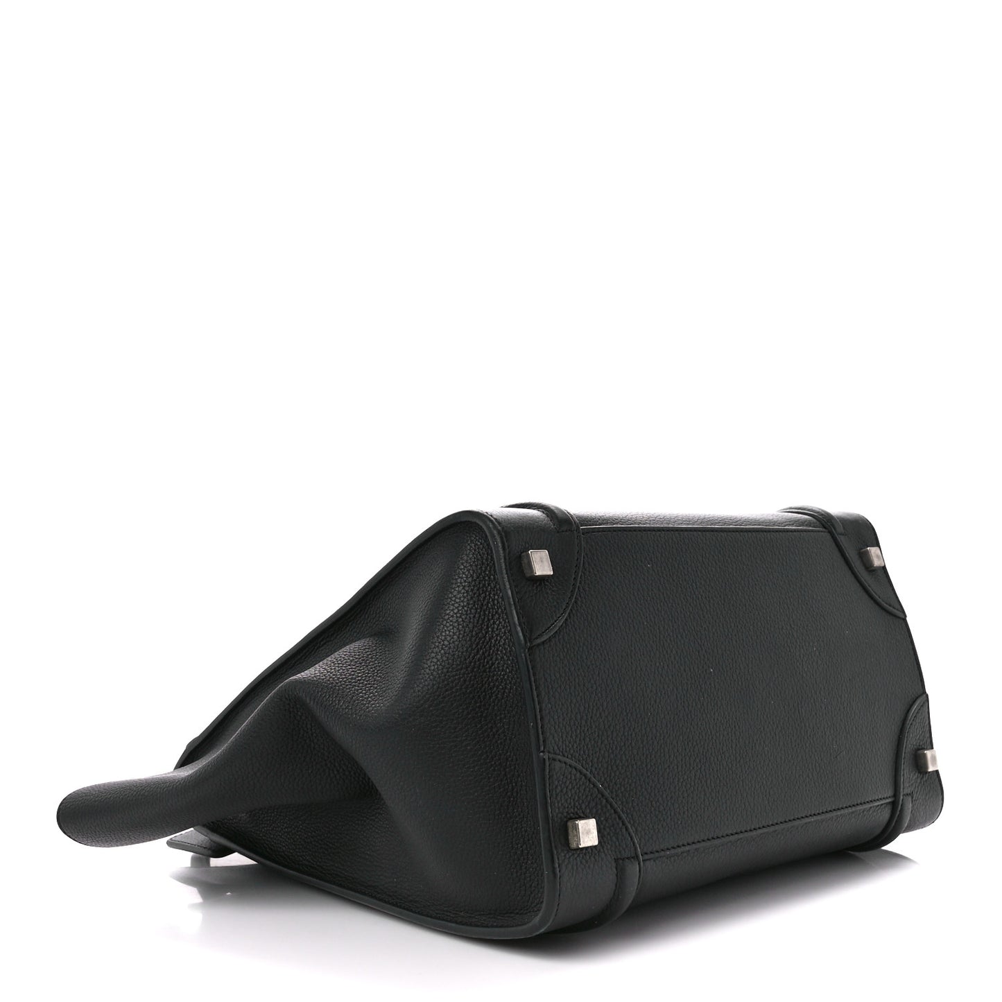 Drummed Calfskin Micro Luggage Black