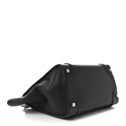 Celine Drummed Calfskin Micro Luggage Black 4 of 14
