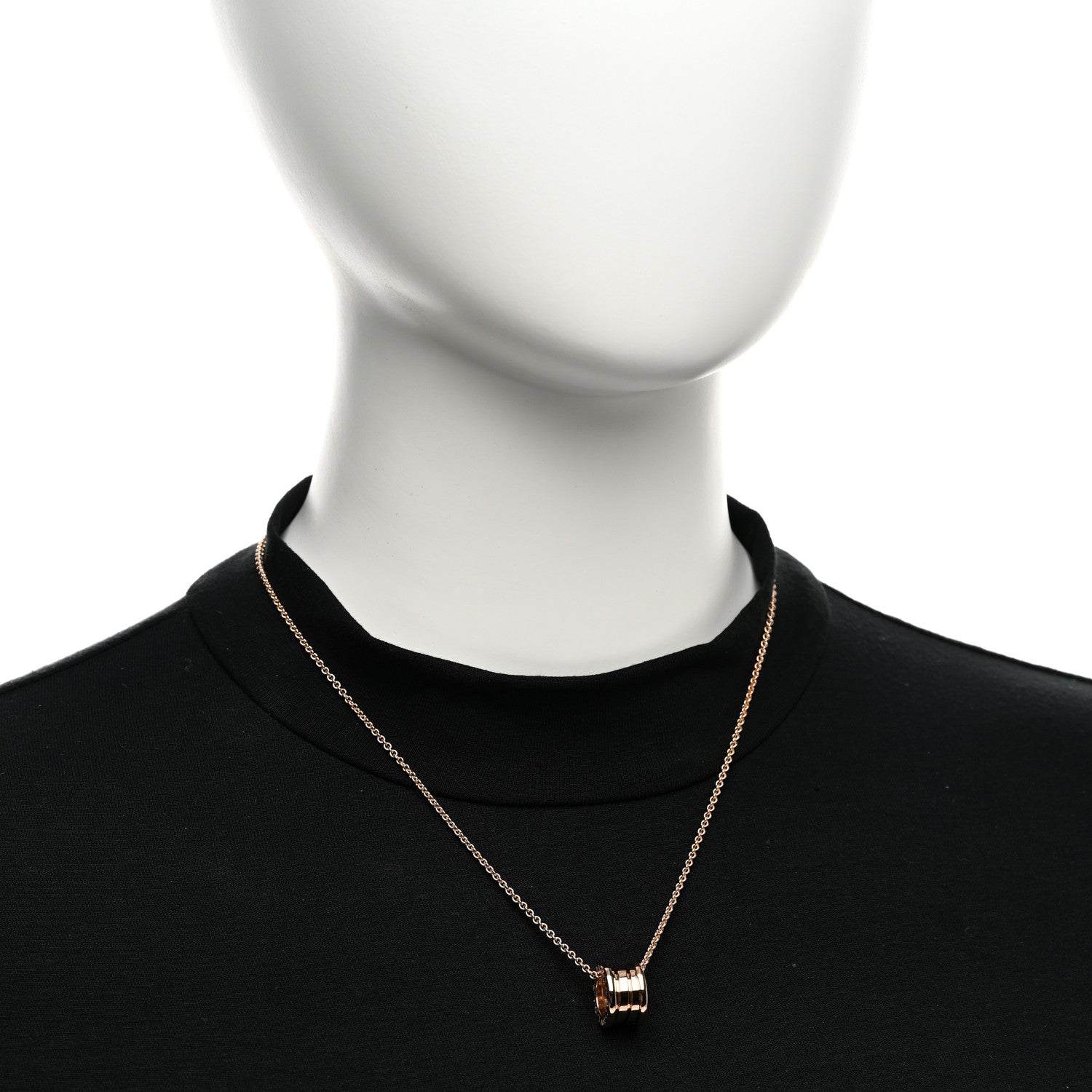 Bulgari 18K Rose Gold B.Zero1 Pendant Necklace 2 of 4