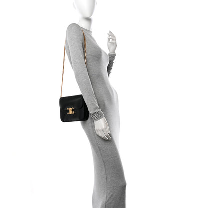 Celine Shiny Calfskin College Triomphe Black 2 of 10