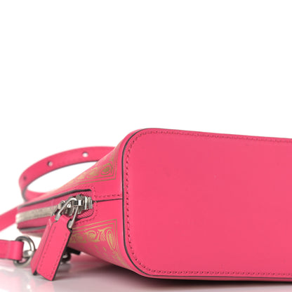 Gucci X SEGA Calfskin GUCCY Stars Mini Dome Shoulder Bag Violet Fuxia Gold 8 of 9