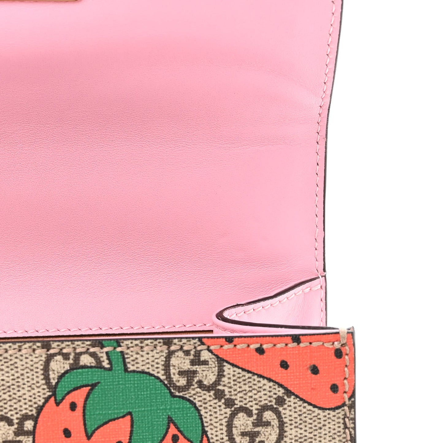 GG Supreme Monogram Strawberry Small Padlock Shoulder Bag