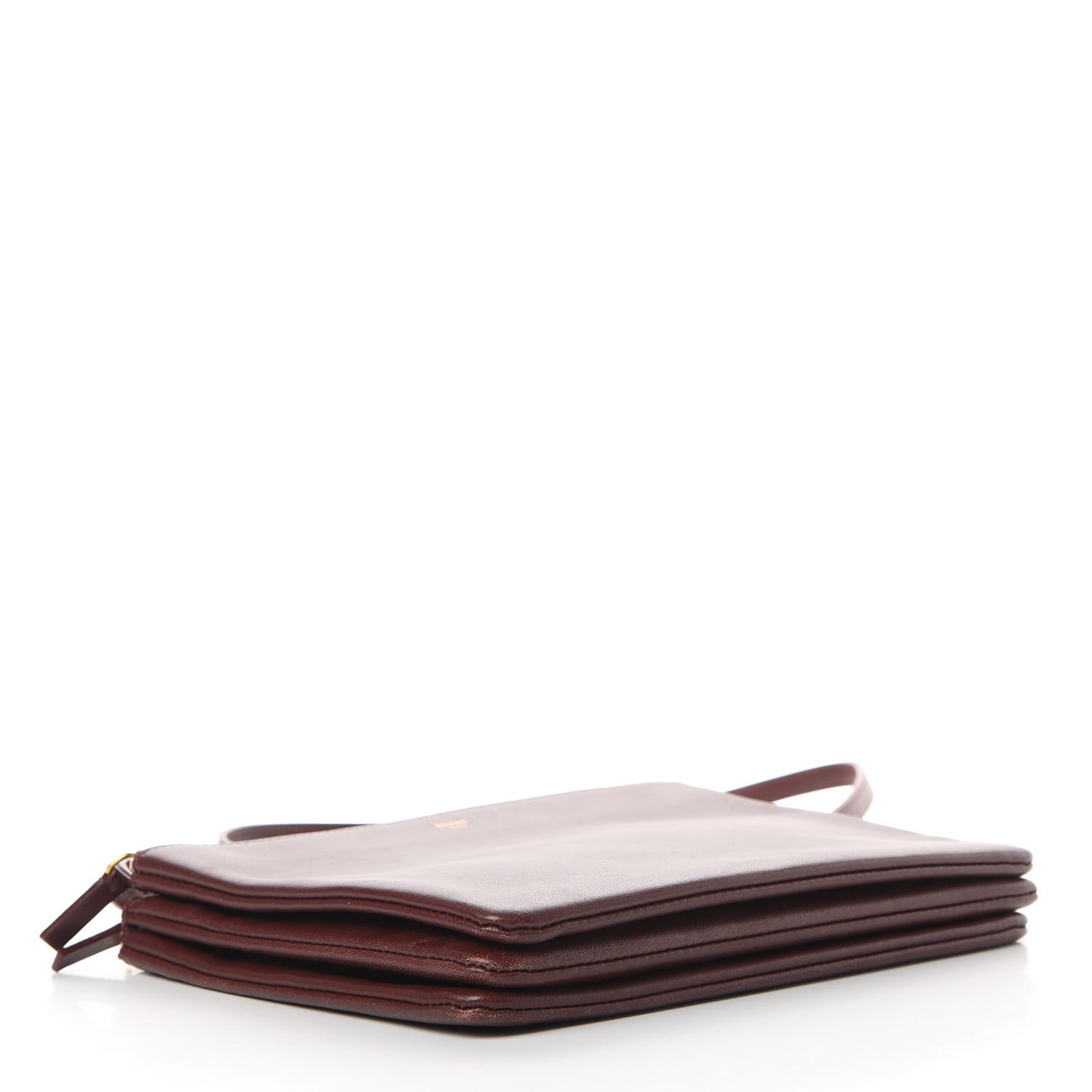 Celine Lambskin Large Trio Crossbody Bag Burgundy 4 of 16