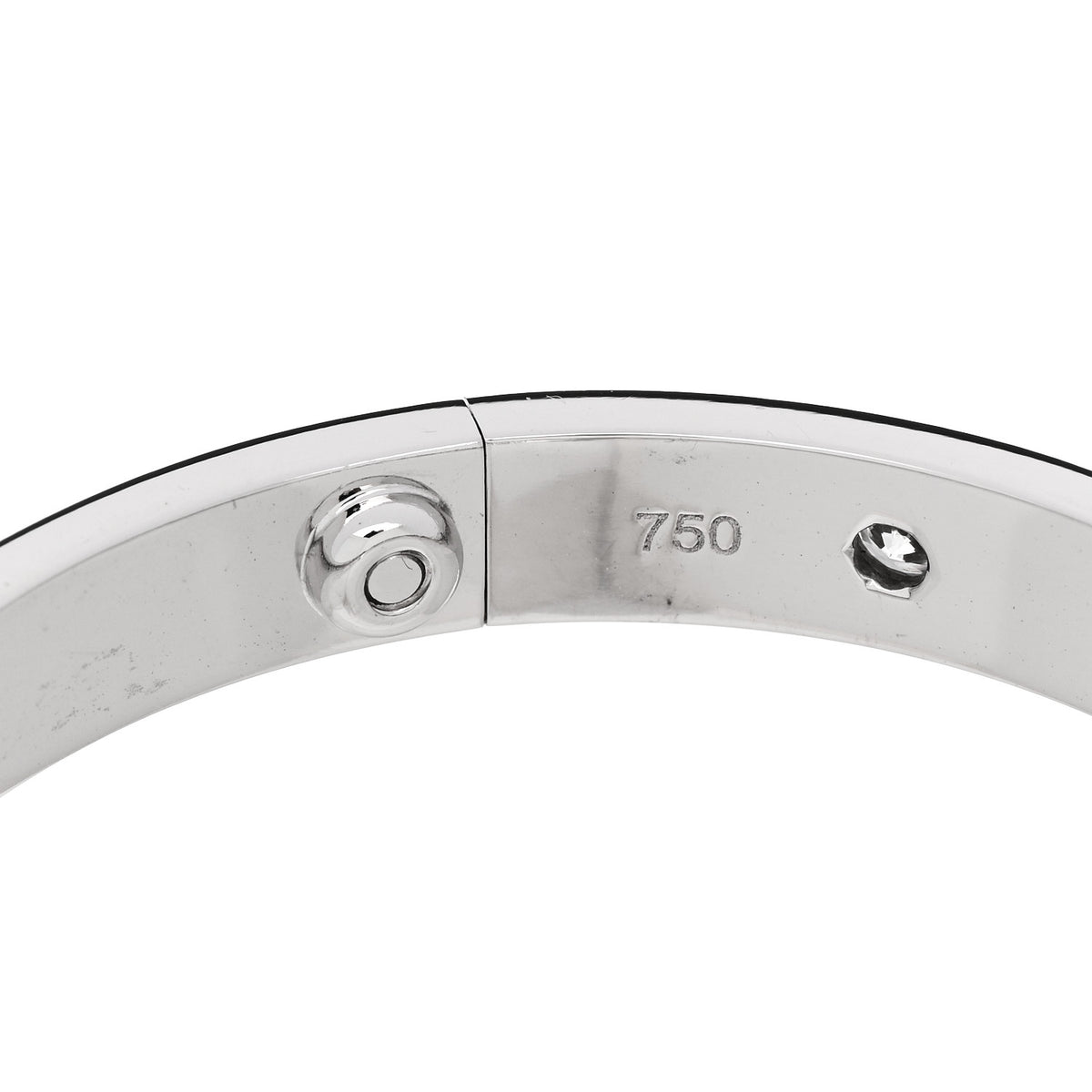 18K White Gold 10 Diamond LOVE Bracelet 16