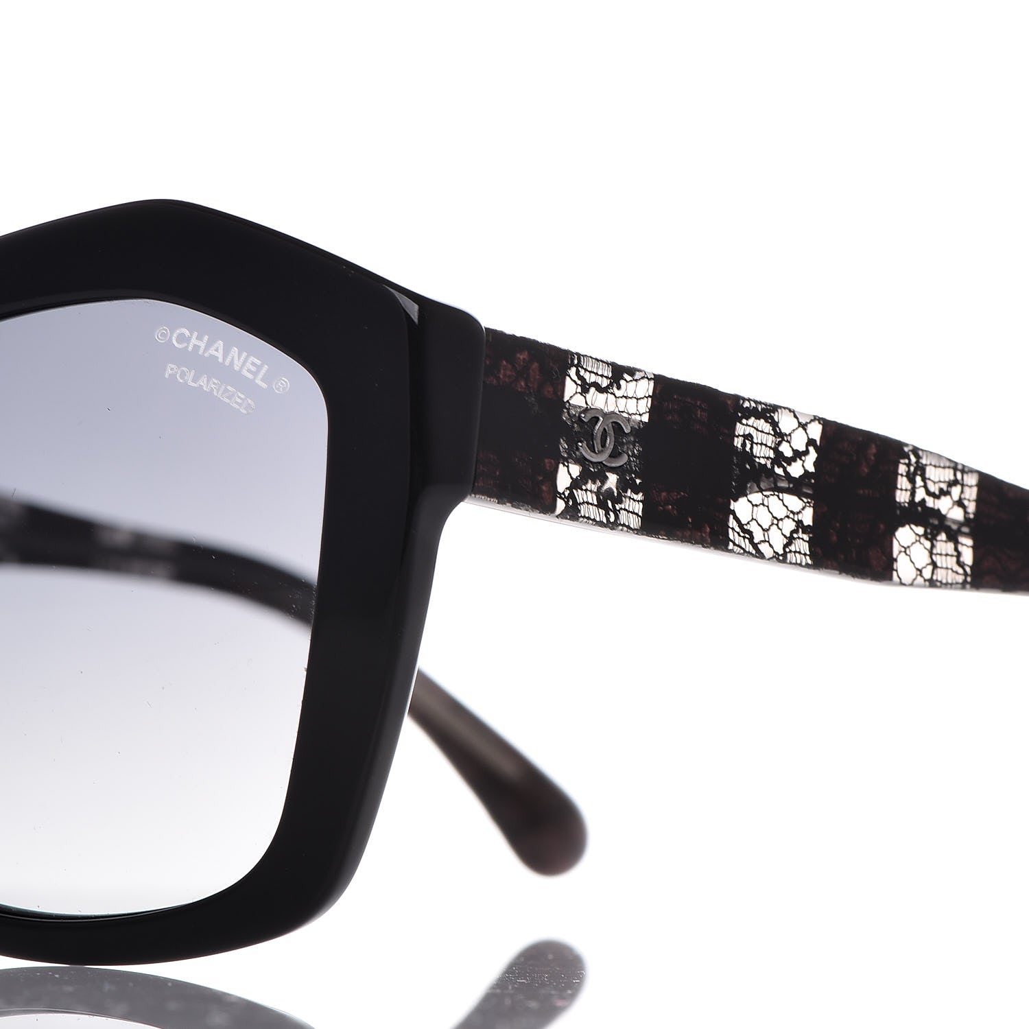 Chanel Lace Effect Sunglasses 5296 Black 7 of 9