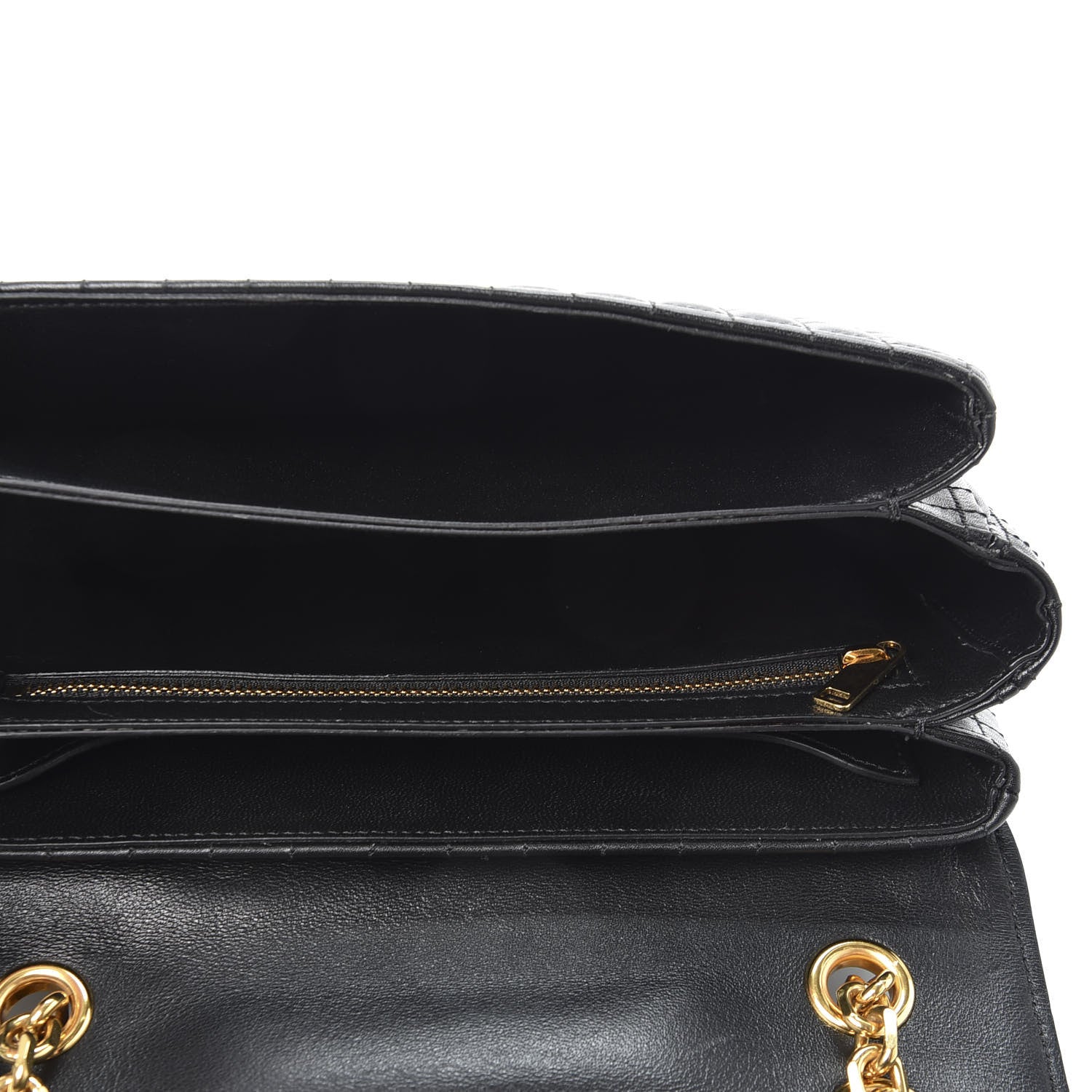Celine Calfskin Quilted Medium C Bag Black 4 of 9