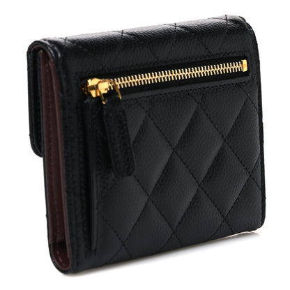 Chanel Caviar Quilted Compact Flap Wallet Black 3 of 8