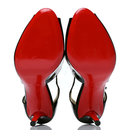 Christian Louboutin Patent Debriditoe 85 Pumps 41 Black 4 of 5