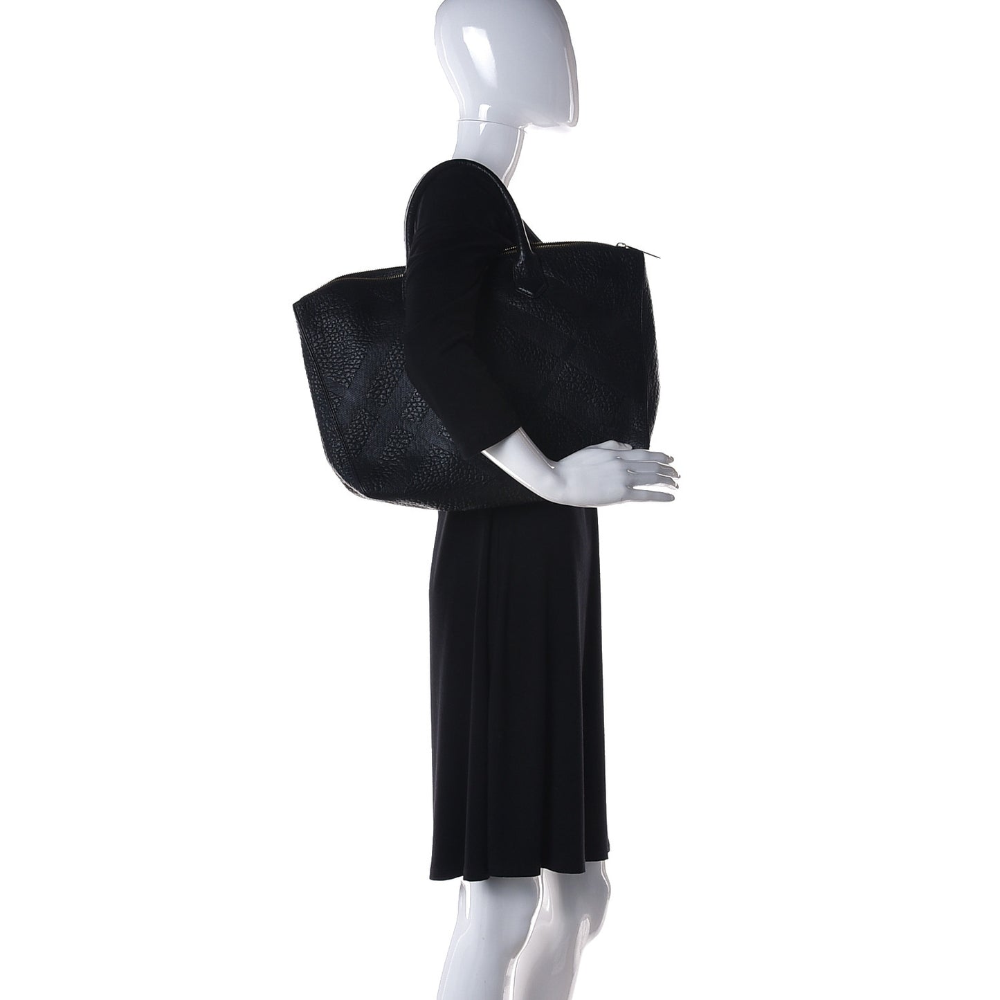 Signature Grain Medium Dewsbury Tote Black