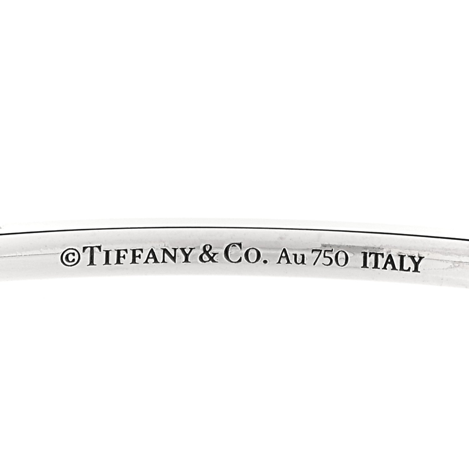 Tiffany 18K White Gold Diamond Metro Bangle Bracelet 3 of 3