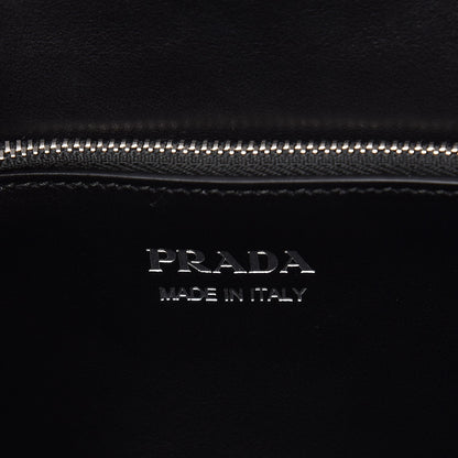 Prada City Calfskin Orchid Print Studded Elektra Shoulder Bag Fuoco Black 6 of 9