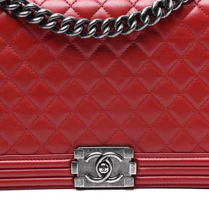 Chanel Lambskin Quilted New Medium Boy Flap Red 9 of 9
