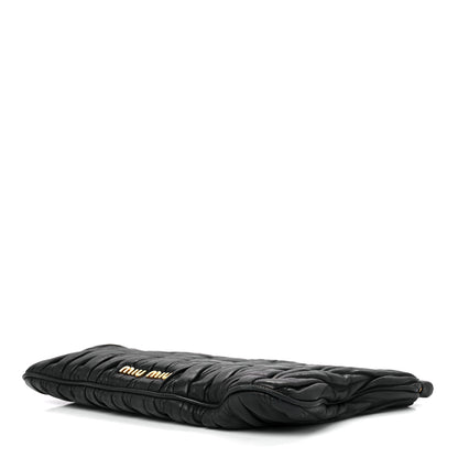 Miu Miu Nappa Matelasse Clutch Black 10 of 13