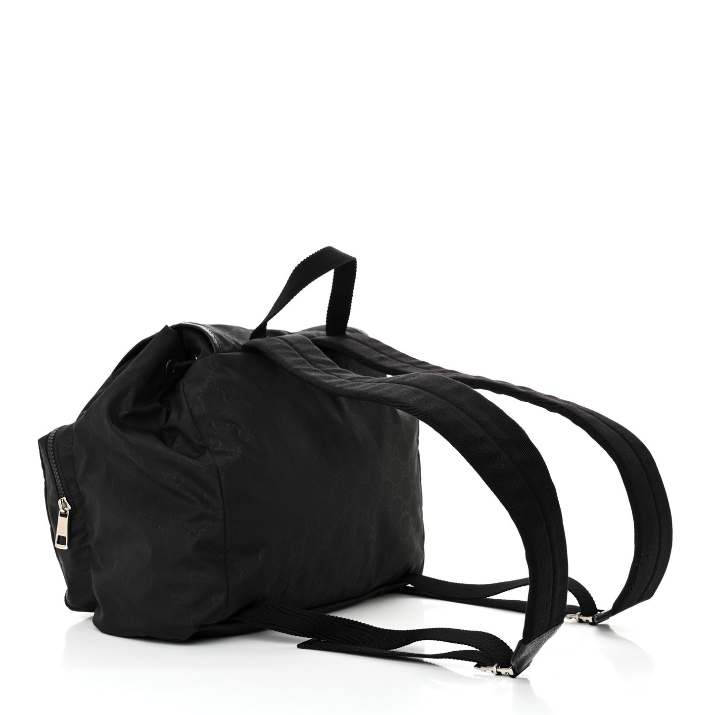 Nylon Monogram Medium Light Single Buckle Backpack Black