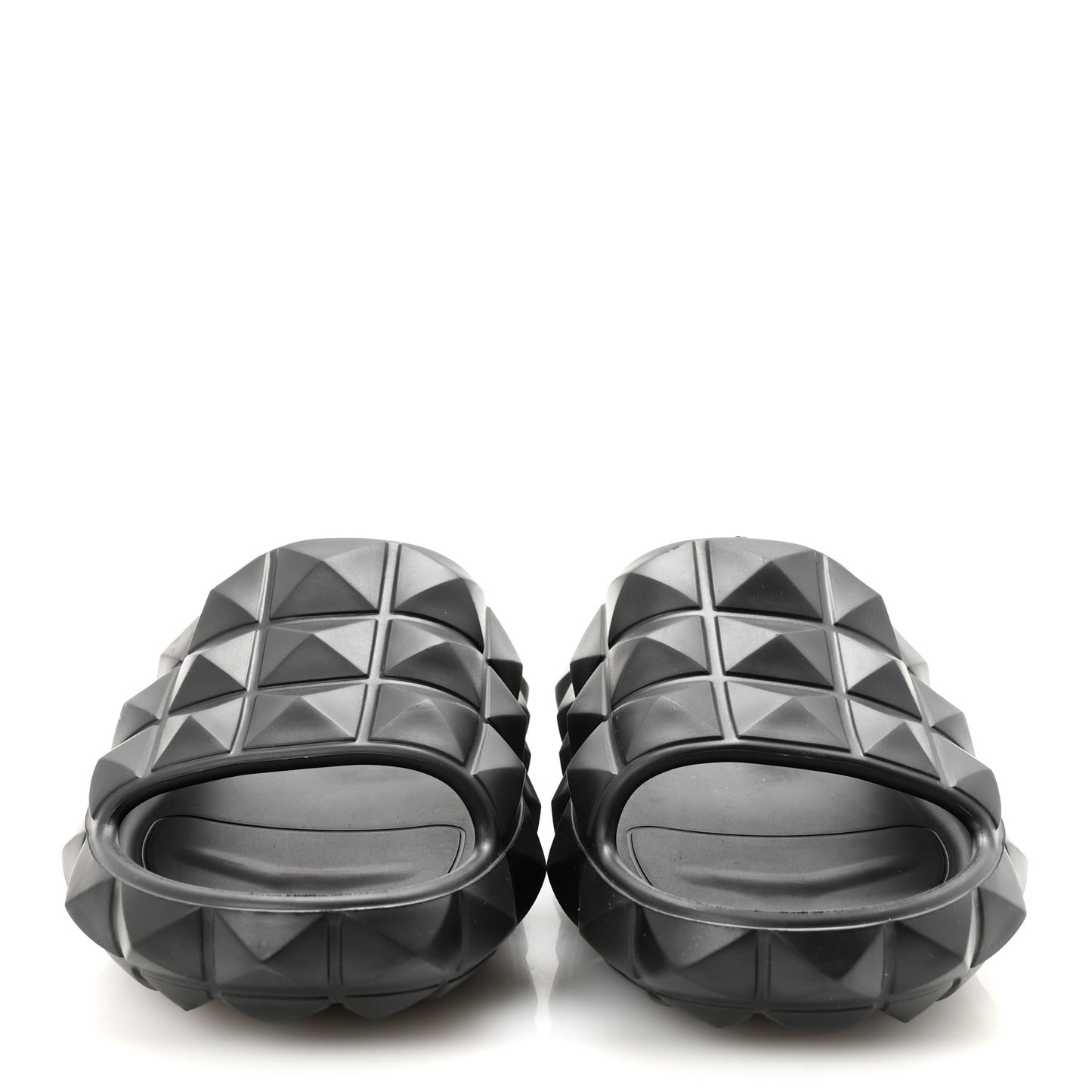 Rubber Roman Stud Turtle Slide Sandals 36 Black