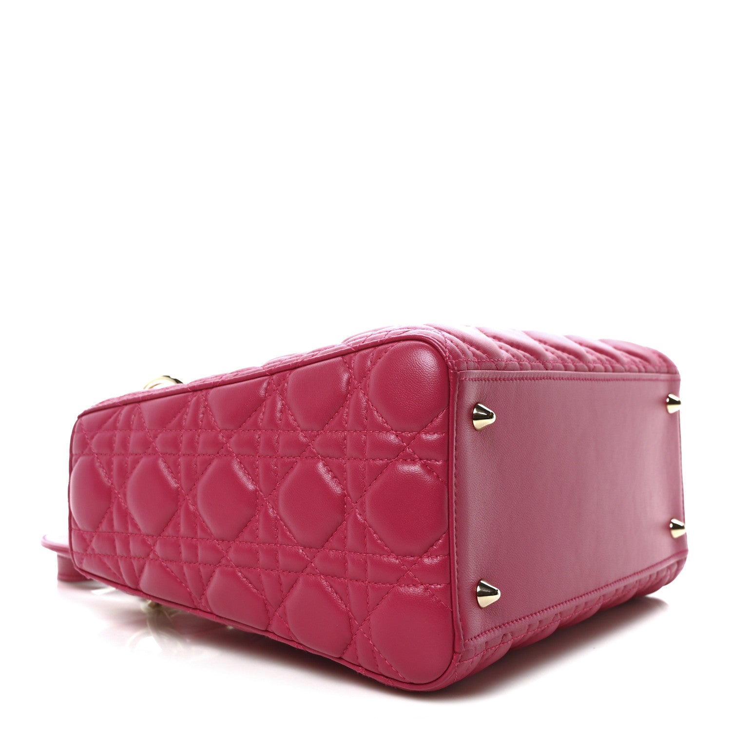 Christian Dior Lambskin Cannage Medium Lady Dior Fuchsia 4 of 10