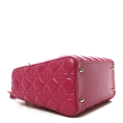 Christian Dior Lambskin Cannage Medium Lady Dior Fuchsia 4 of 10