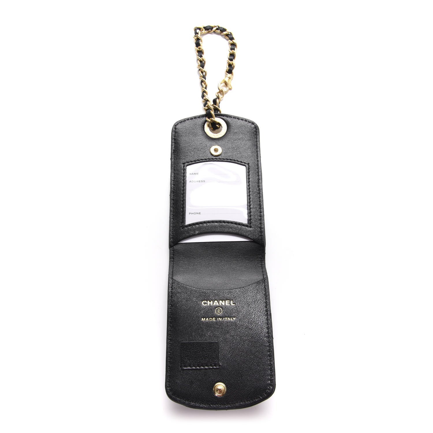 Chanel Lambskin Quilted 19 Luggage Tag Black 3 of 6