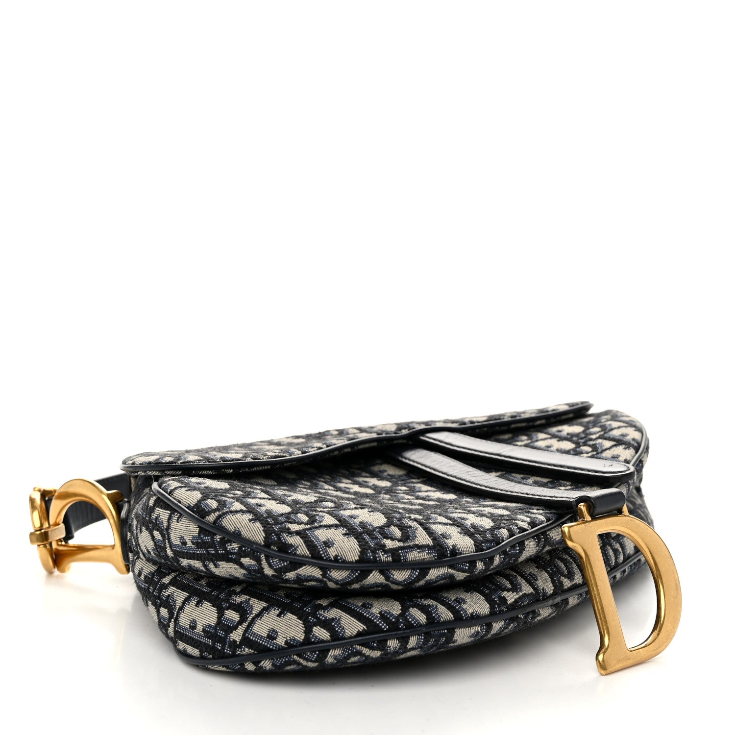 Christian Dior Oblique Saddle Bag Blue 4 of 10