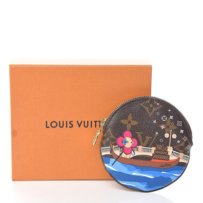 Louis Vuitton Monogram 2019 Christmas Animation Round Coin Purse Blue 7 of 7