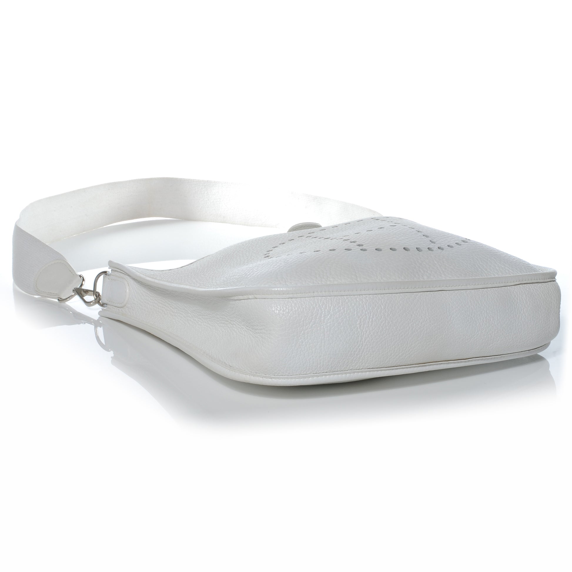 Hermes Taurillon Clemence Evelyne PM Blanc 4 of 7