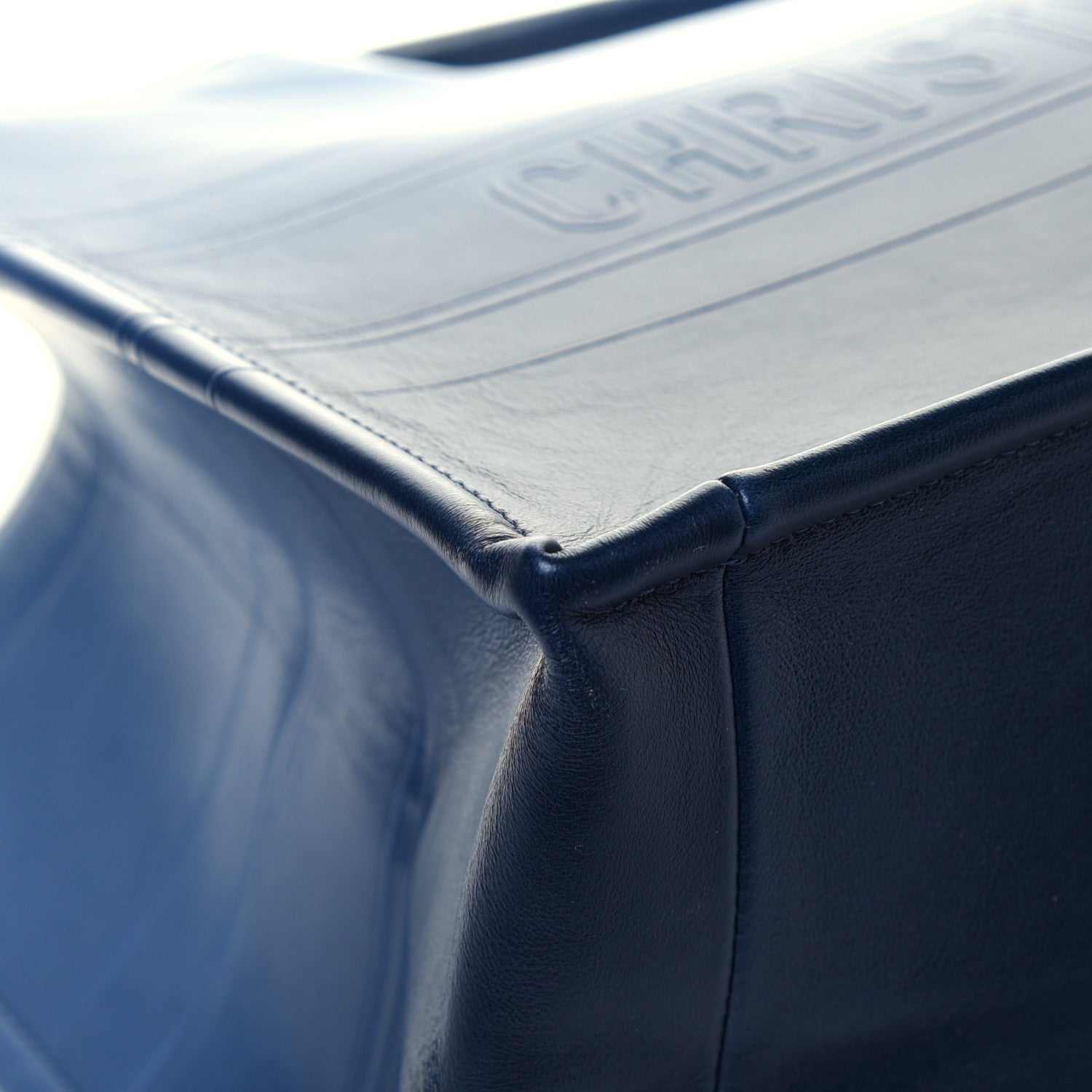 Christian Dior Gradient Smooth Calfskin Embossed Medium Book Tote Indigo Blue 15 of 23