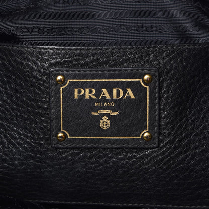Prada Vitello Daino Tote Black 7 of 14