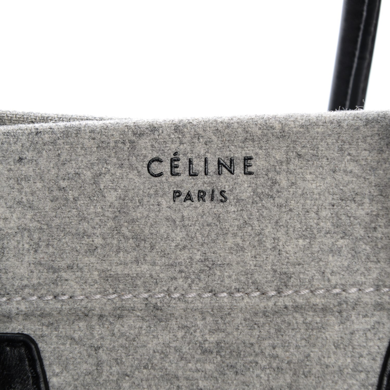 Celine Felt Medium Phantom Luggage Pearl Grey 6 of 7