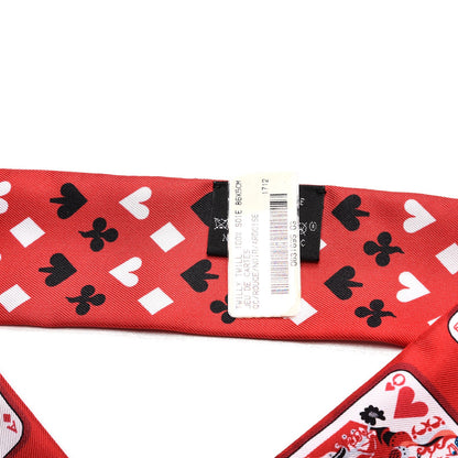 Hermes Silk Jeu de Cartes Twilly Rouge Black Ardoise 3 of 6