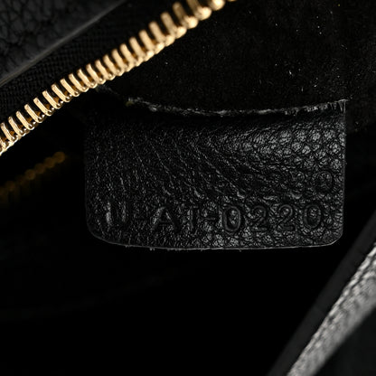 Celine Soft Grained Calfskin Medium Belt Cabas Phantom Black 8 of 11