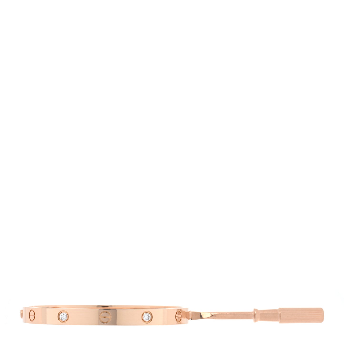 18K Pink Gold 4 Diamond LOVE Bracelet 18